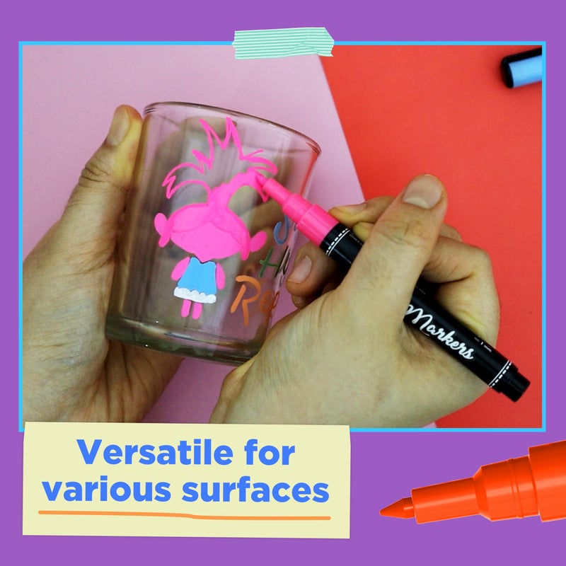 Chalkola Extra Fine Tip Chalk Markers - (1mm Tip, Pack of 40) Neon, Pastel & Metallic | Erasable Liquid Chalk Pens for Chalkboard, Blackboard, Window, Labels, Bistro, Glass - Wet Erase Markers Fine Point - Image 5